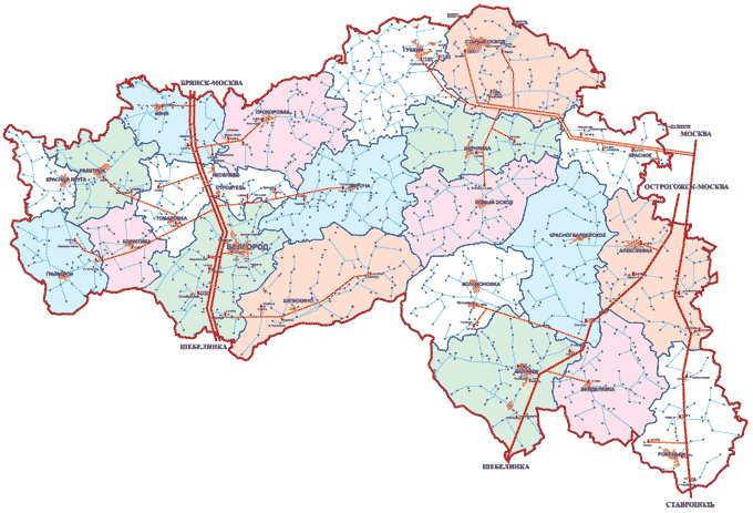 Красненский район белгородская область карта